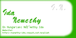 ida nemethy business card